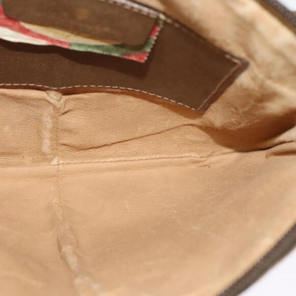 GUCCI GG Supreme Web Sherry Line Shoulder Bag PVC Beige 98 02 047 Auth BA4583 - Picture 11 of 16